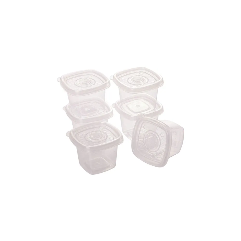 Conjunto 6 Potes Plástico Pop 170 Ml Para Alimentos