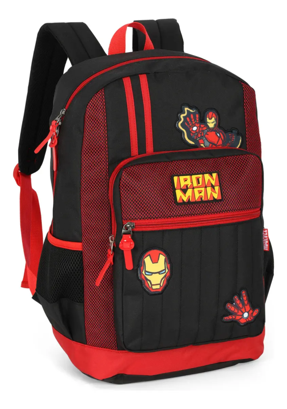 Mochila Luxcel Iron Man Avengers Vermelho Ms50022ag