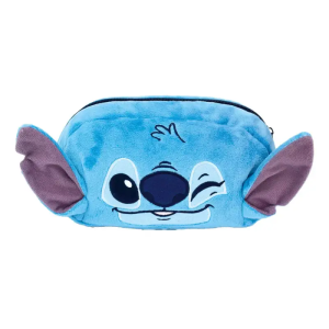Estojo 1 Divisória Fluffly Pelúcia Disney Stitch Fofinho Dac