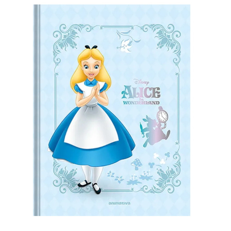 Caderno Colegial Alice Capa Dura 160 Folhas Animativa Sortido