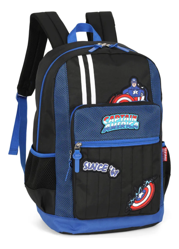 Mochila Luxcel Capitão America Azul Ms50022ag