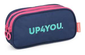 Estojo Luxcel Up4you 2 Fechos Azul Et46695up