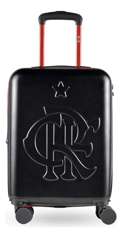 Mala Bordo Abs Bagaggio Flamengo Oficial Preta/vermelho
