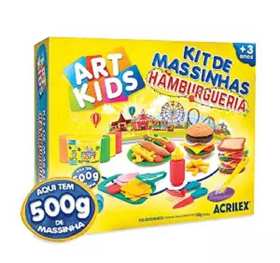 Kit Massinhas 3 Anos Acrilex Hamburgueria