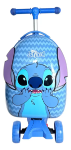 Mala Patinete Infantil Escolar Viagem Mochila Stitch Cor Azul