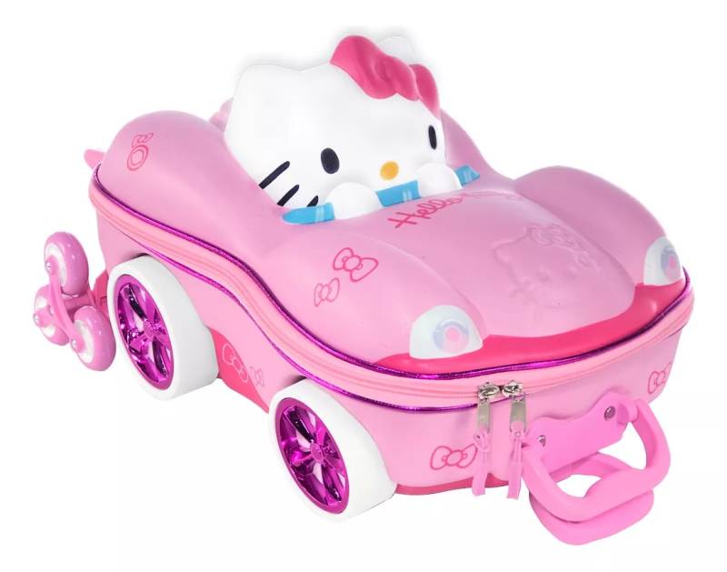 Mochila Carrinho Maxtoy Hello Kitty Carro 3D 2823Bm2