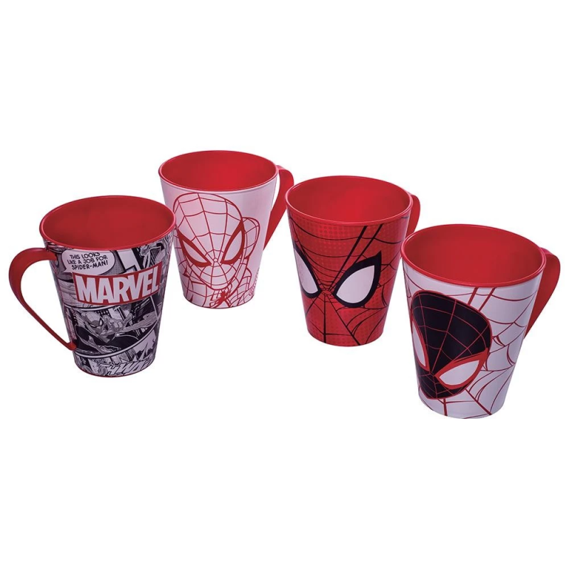 Caneca de Plástico Homem Aranha 360ml Geek Nerd Infantil Plasútil