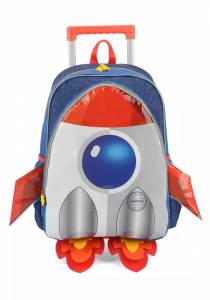 Mochila Carrinho Luxcel Patrulha Espacial Laranja Ic37802up