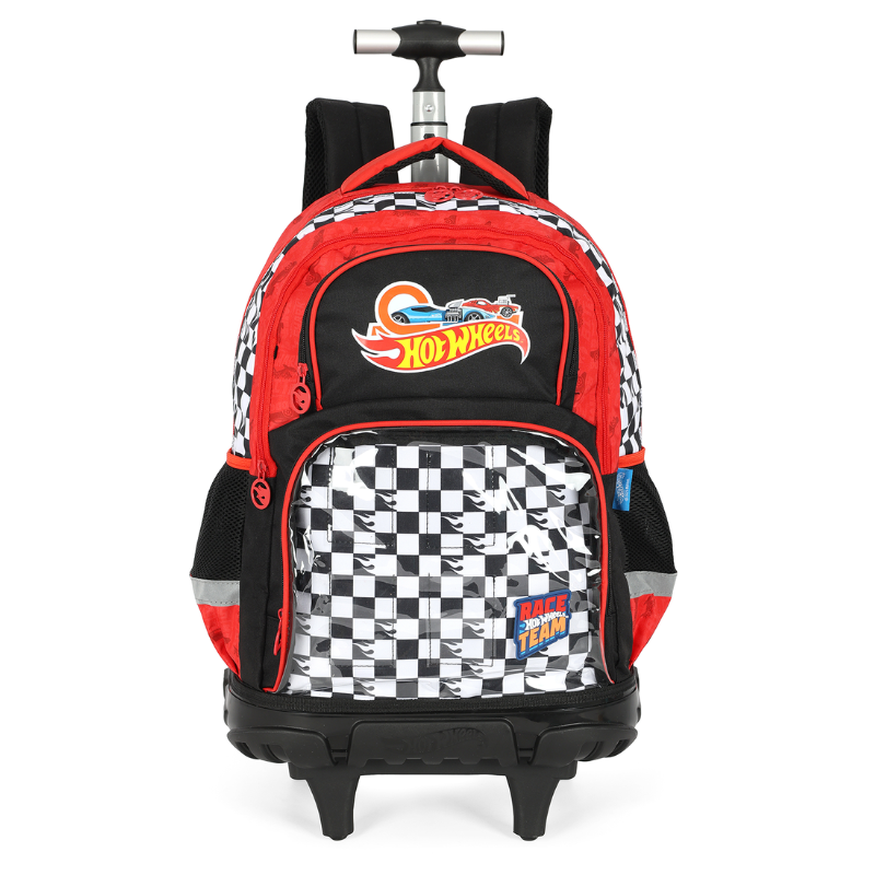 Mochila Carrinho Masculina Hot Wheels Vermelho Luxcel Mc49982hw