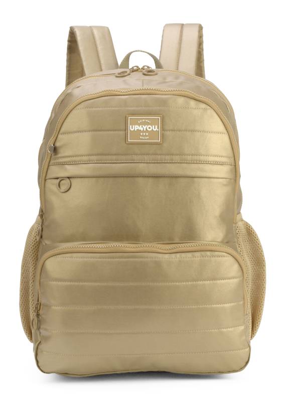 Mochila Luxcel Crinkle Ouro Ms48991up