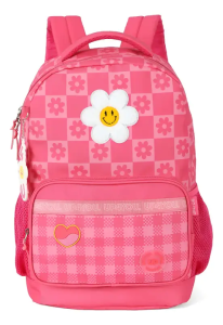 Mochila Costas Feminina Up4you Rosa Luxcel Ms49551up