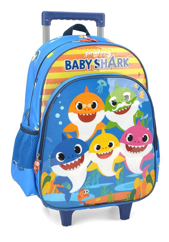 Mochila Carrinho Luxcel Baby Shark Azul Ic37482bs