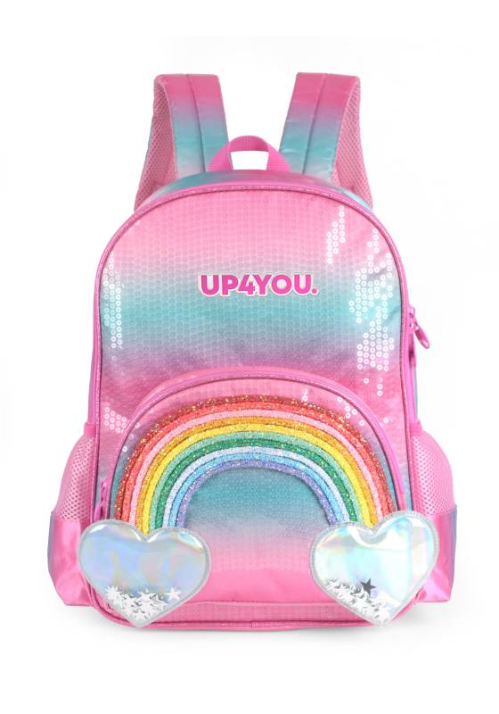 Mochila Luxcel Up4you Arco Iris Rosa Is37811up