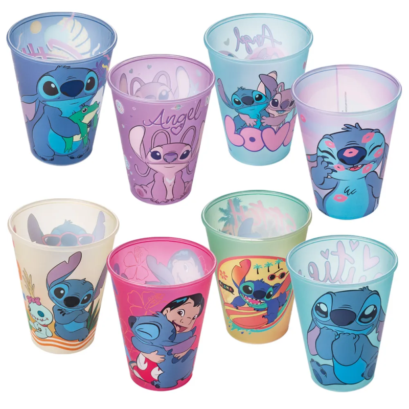 Copo Plástico Stitch S/Alça 280Ml 15832 Plasútil - Sortido