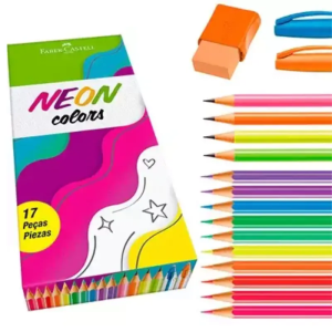 Kit Faber Castell Neon Colors 17 Peças